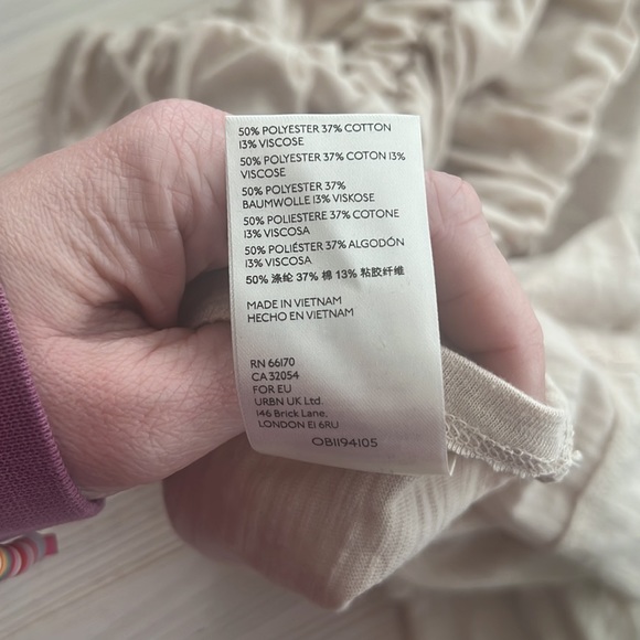 NWT Free People Ruffle Sleeve Top- M - Picture 4 of 4